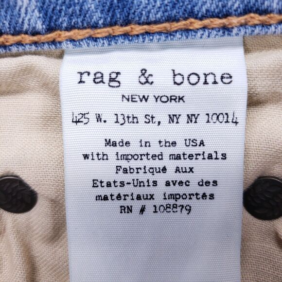 Rag and Bone Dre Destroyed Capri Women Size 27 Mid-Rise Denim Jeans Casual Pants - Picture 9 of 11